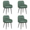 vidaXL Chaises de salle &agrave; manger 4 pcs Velours (V) Vert Mer