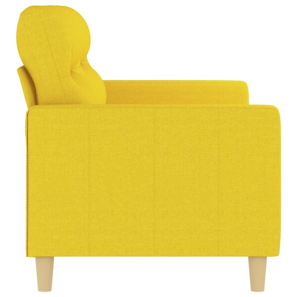 vidaXL Canap&eacute; &agrave; 2 places Jaune clair 140 cm Tissu