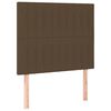 vidaXL T&ecirc;te de lit marron fonc&eacute; 100x5x118/128 cm Tissu