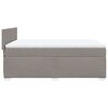vidaXL Sommier &agrave; lattes de lit avec matelas Taupe 160x200 cm Tissu