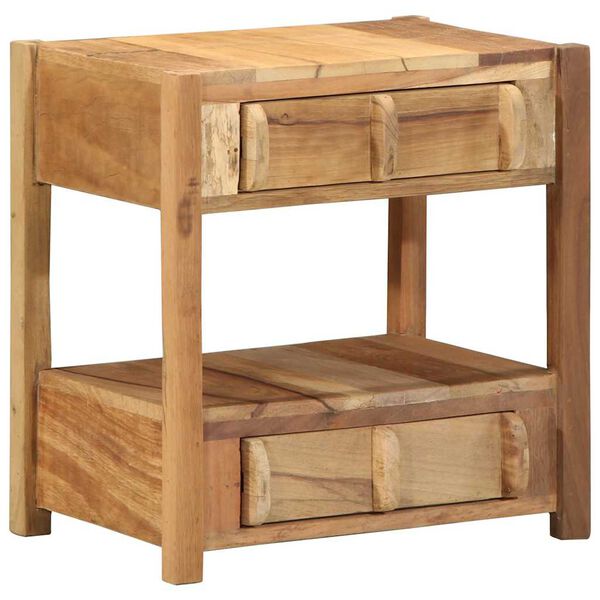 vidaXL Table d'appoint Marron 43 x 32 x 46 cm Bois Recycl&eacute; Solide