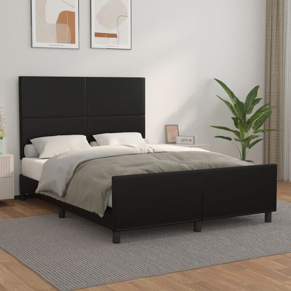 vidaXL Cadre de lit sans matelas noir 140x200 cm similicuir