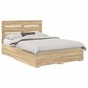 vidaXL Cadre de lit Ch&ecirc;ne Sonoma 150 x 200 cm Bois d'ing&eacute;nierie