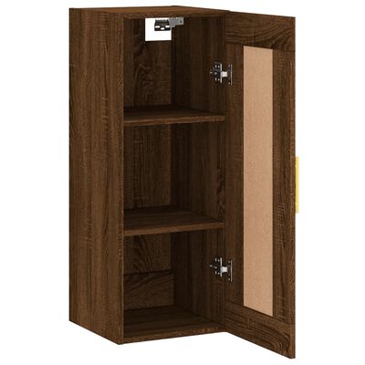 vidaXL Armoire murale chêne marron 34,5x34x90 cm bois d'ingénierie