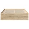 vidaXL Cadre de lit sans matelas ch&ecirc;ne sonoma 120x200 cm