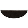 vidaXL Tapis d'escalier auto-adh&eacute;sifs 15 pi&egrave;ces 56 x 17 x 3 cm Marron fonc&eacute; Demi-rond