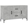 vidaXL Buffet gris b&eacute;ton 100x36x60 cm bois d'ing&eacute;nierie