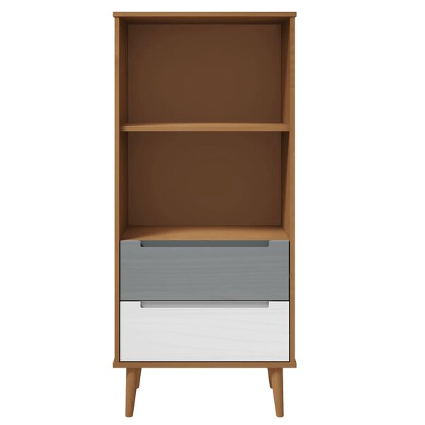 vidaXL Biblioth&egrave;que MOLDE Marron 60x35x133,5 cm Bois massif de pin