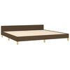 vidaXL Cadre de lit sans matelas marron fonc&eacute; 200x200 cm tissu