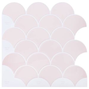 vidaXL Carreau &eacute;cailles de poisson 10 pi&egrave;ces Rose clair 30 x 30 cm