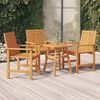 vidaXL Chaises &agrave; manger de jardin lot de 3 bois massif d'acacia