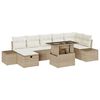 vidaXL Ensemble de canap&eacute; de jardin 8 pc polyrotin