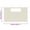 vidaXL Parois latérales de belvédère avec fenêtres 2 pcs Crème