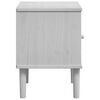 vidaXL Table de chevet SENJA aspect de rotin blanc bois de pin massif
