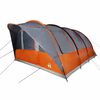 vidaXL Tente familiale tunnel 7 personnes gris et orange imperm&eacute;able