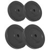 vidaXL Plaques de poids 4 pcs 30 kg B&eacute;ton