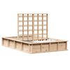 vidaXL Cadre de lit Marron 120 x 200 cm Bois de pin massif
