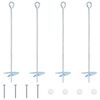 vidaXL Ancre de terre 4 pcs Argent&eacute; &Oslash;10 x 50 cm M&eacute;tal galvanis&eacute;