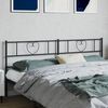 vidaXL T&ecirc;te de lit m&eacute;tal noir 180 cm