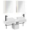 vidaXL Ensemble d'armoire de salle de bain 5 pc Blanc