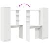vidaXL Bureau 2 pcs Blanc