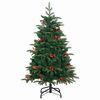 vidaXL Sapin de No&euml;l artificiel Vert 120 cm PVC, m&eacute;tal et plastique