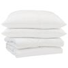 vidaXL Duvet d'&eacute;t&eacute; simple avec oreiller 3 pcs Blanc Microfibre