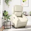 vidaXL Fauteuil inclinable Cr&egrave;me Similicuir