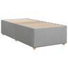 vidaXL Sommier à lattes de lit avec matelas Gris clair 90x200 cm Tissu