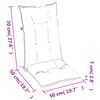 vidaXL Coussins de chaise de jardin &agrave; dossier haut lot de 2 tissu