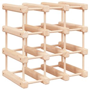 vidaXL Casier &agrave; vin pour 12 bouteilles 36x23x36 cm bois massif de pin