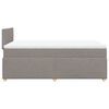 vidaXL Sommier &agrave; lattes de lit avec matelas taupe 120x190 cm tissu