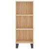 vidaXL Buffet ch&ecirc;ne sonoma 34,5x32,5x90 cm bois d'ing&eacute;nierie