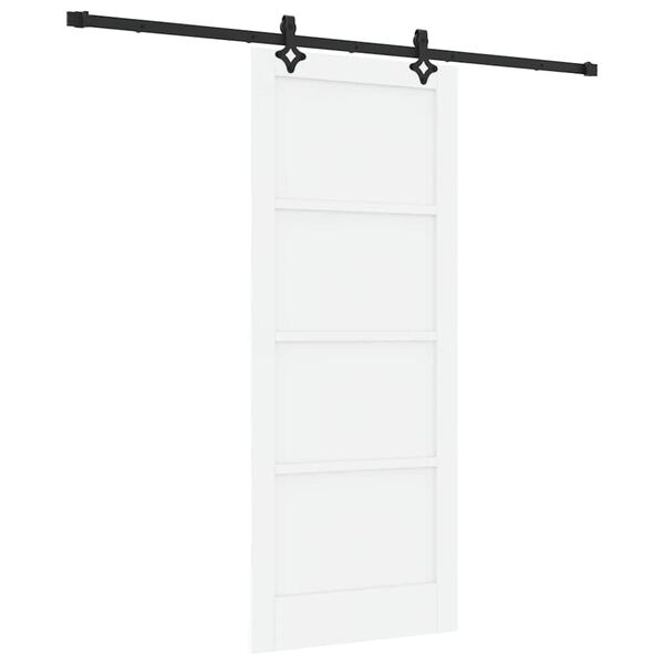 vidaXL Porte coulissante ORKDAL Blanc 83 x 202 cm Pin massif