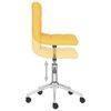 vidaXL Chaises pivotantes &agrave; manger lot de 2 jaune moutarde tissu