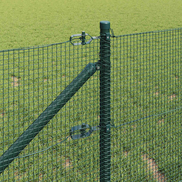 vidaXL Poteau de cl&ocirc;ture. Vert 50 x 0,5 m (maille 12 x 12 mm)