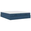 VidaXL Cadre de lit ottoman avec matelas bleu 160x200 cm tissu
