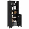 vidaXL Haut Armoire Ch&ecirc;ne noir 69,5 x 32,5 x 180 cm Bois d'ing&eacute;nierie