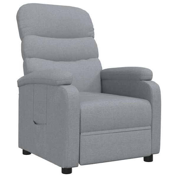 vidaXL Fauteuil inclinable Gris clair Tissu