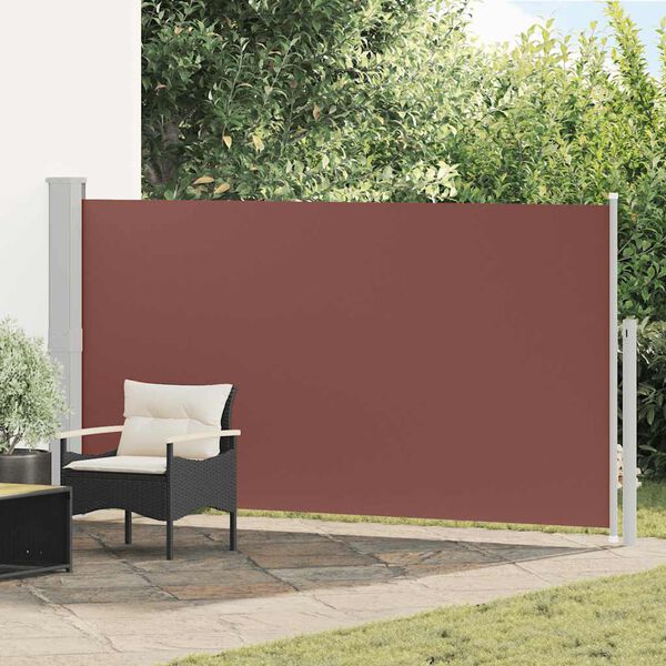 vidaXL Auvent lat&eacute;ral r&eacute;tractable de patio 160 x 300 cm Marron