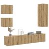 vidaXL Ensemble de meuble TV mural 5 pcs ch&ecirc;ne artisanal