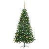 vidaXL Arbre de No&euml;l artificiel pr&eacute;-&eacute;clair&eacute; et boules 180 cm vert