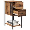 vidaXL Cabinet de chevet avec tiroir 2 pcs Bois ancien 32 x 42 x 70 cm