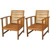 vidaXL Salon de jardin 4 pcs avec coussins Bois d'acacia solide