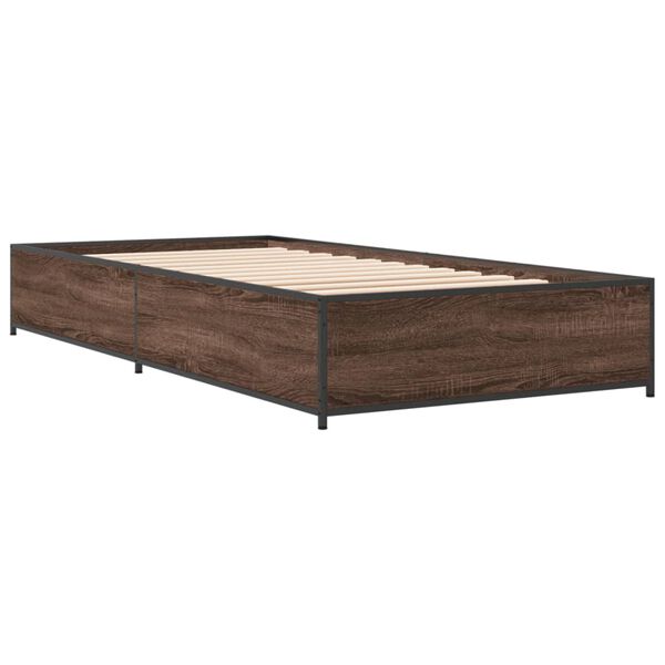vidaXL Cadre de lit sans matelas chêne marron 75x190 cm