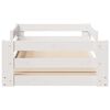vidaXL Cadre de lit sans matelas blanc 80x200 cm bois massif de pin