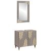 vidaXL Ensemble de Meubles de Salle de Bain 2 pc Gris 62 x 33 x 58 cm