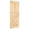 vidaXL Porte coulissante NARVIK Naturel et noir 80 x 210 cm (152,5 cm)