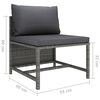 vidaXL Salon de jardin 8 pcs avec coussins Résine tressée Gris
