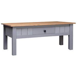 vidaXL Table basse Gris 100x60x43,5 cm Pin massif Assortiment Panama